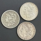 Lot of 3 Morgan Silver Dollars - 1882, 1889, 1900 Philadelphia US Mint