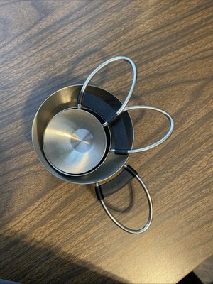 STAINLESS STEEL SET OF 3 MEASURING CUPS Stacking 1/4 cup 1/3 cup 1 cup