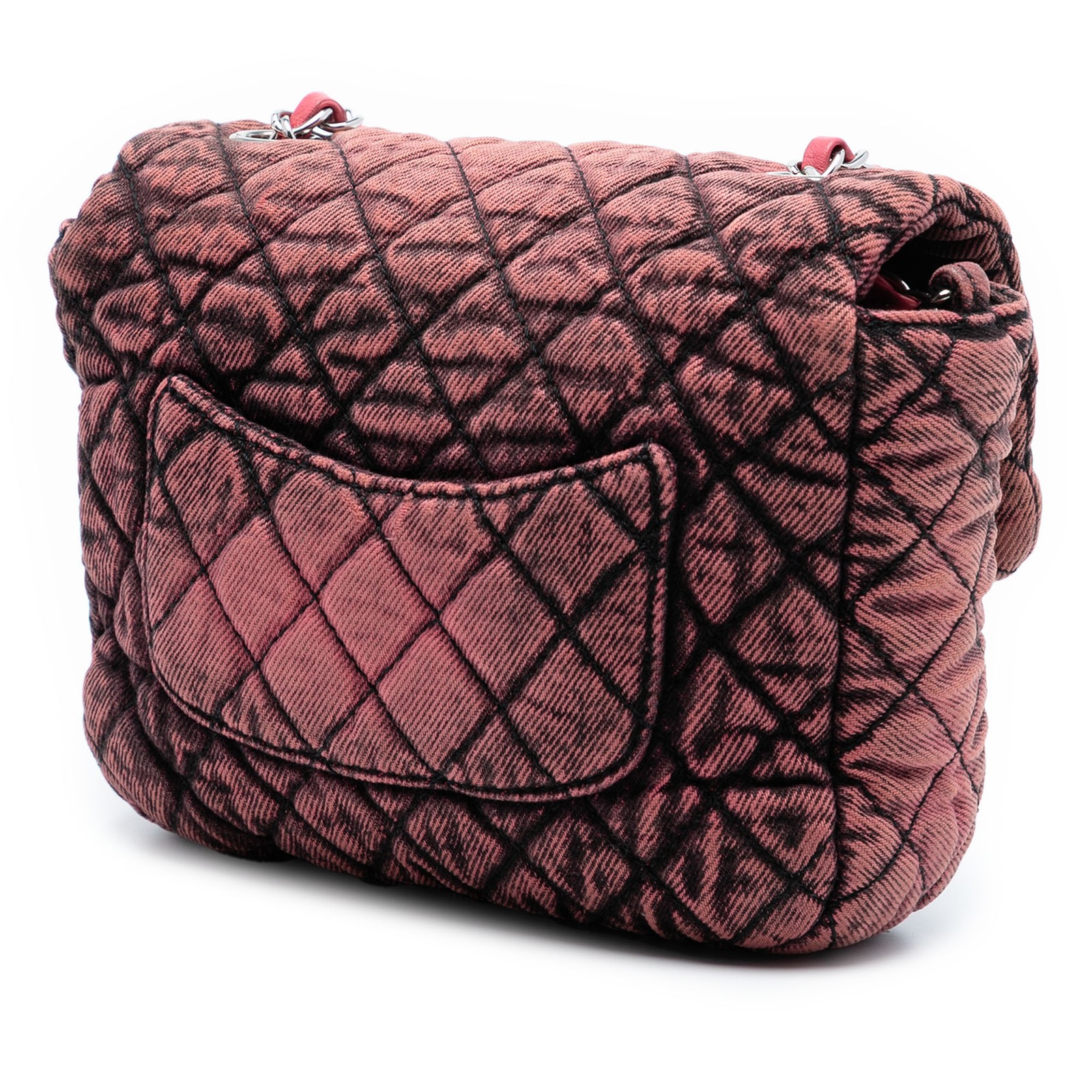 Authenticated Chanel Small Square CC Quilted Deni… - image 2