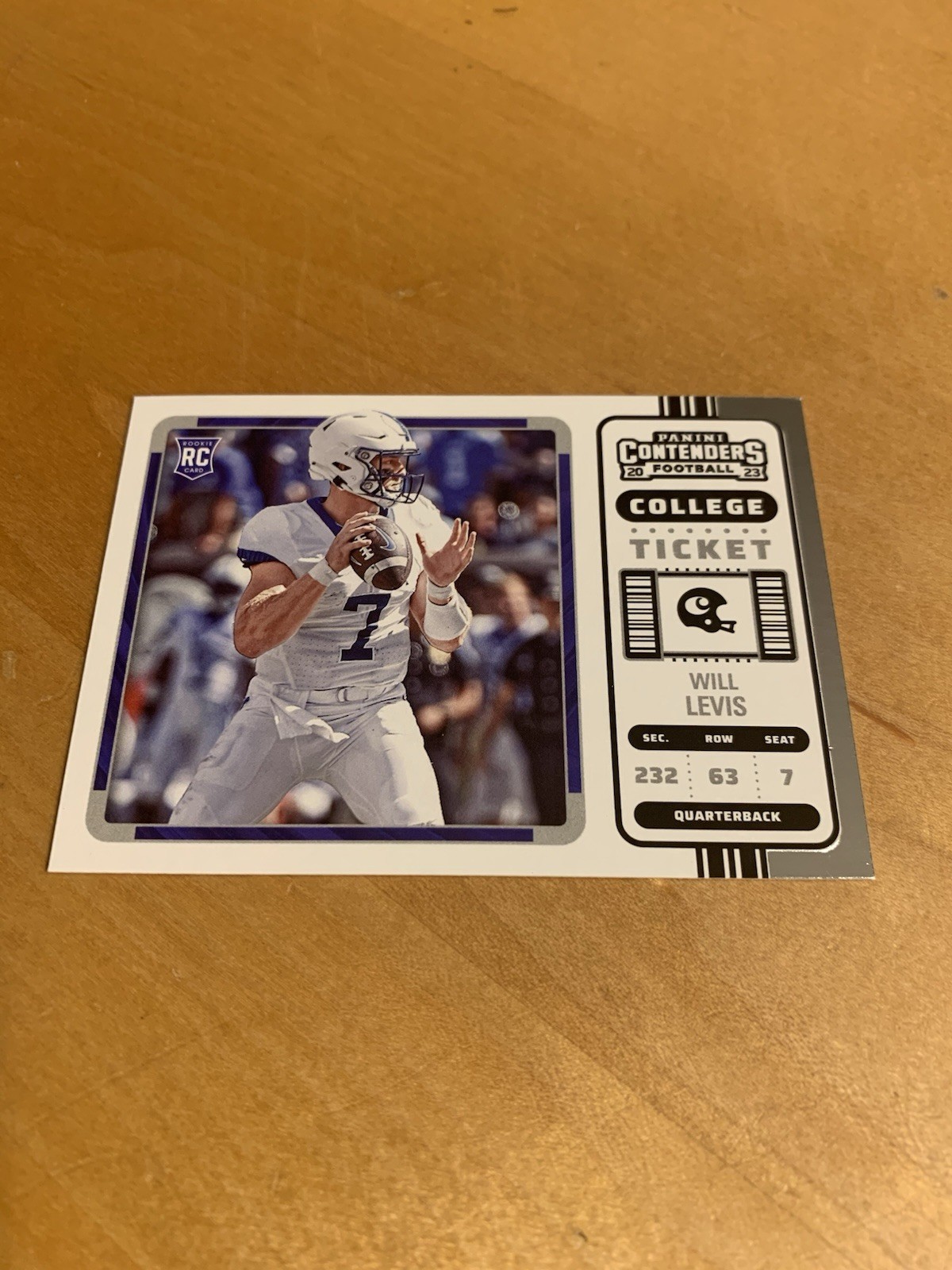 2023 Chronicles Draft Picks - Contenders College Ticket #2 Will Levis (RC)