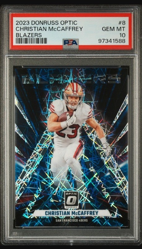2023 PANINI DONRUSS OPTIC BLAZERS #8 CHRISTIAN MCCAFFREY