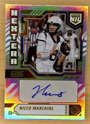 2025 Panini Score Next Era Nicco Marchiol Auto #NEN-NMA Northwestern WVU NIL