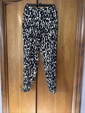 Zara Basics Leopard Print Tapered Pant XS