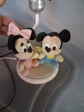 Vintage Disney Babies Mickey Minnie Mouse Nursery Lamp Dolly RARE HTF