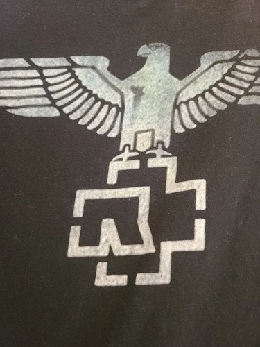 Vintage Y2K Rammstein Deutschland Eagle Logo Heavy Metal Band Tee T-Shirt 2XL - Picture 6 of 13
