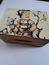 Hummel Swiss Movement Small Wooden Music Box  Cuendet "Heart in San Francisco"