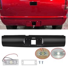 Rear Bumper Roll Pan W License Light For Chevy Gmc S10 Sonoma Fleetside 1994-03