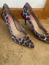 Betsey Johnson Womens Hanah Leopard Pumps Heels 6.5