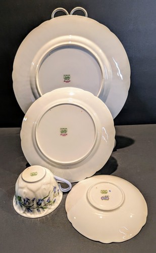 Shelley Harebell #13590~4 Piece Place Setting~Fine Bone China Dinnerware~England - Picture 5 of 15