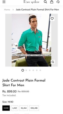 New Men s Shirt-Green Button Down-Flatter Fit-Trending Style-Size Small