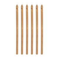 6 StüCk HäKelnadel Bambus Aus Holz 6.5Mm Stricknadeln FüR Diy Bastelgarn