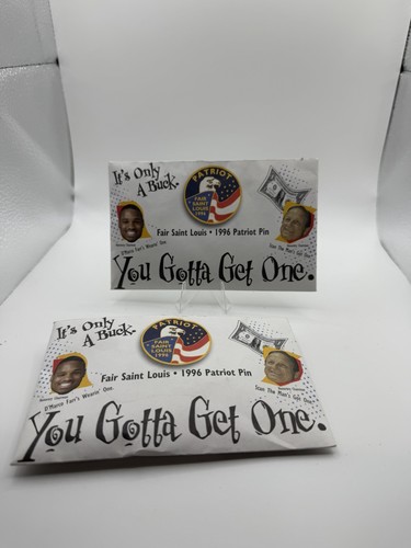 1996 Fair Saint Louis Patriot Pin Envelope Lot SEALED + OPEN Stan Musial STL