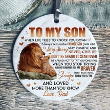 My Son Ornament Never Forget That I Love You from Dad Christmas Ornaments 202...