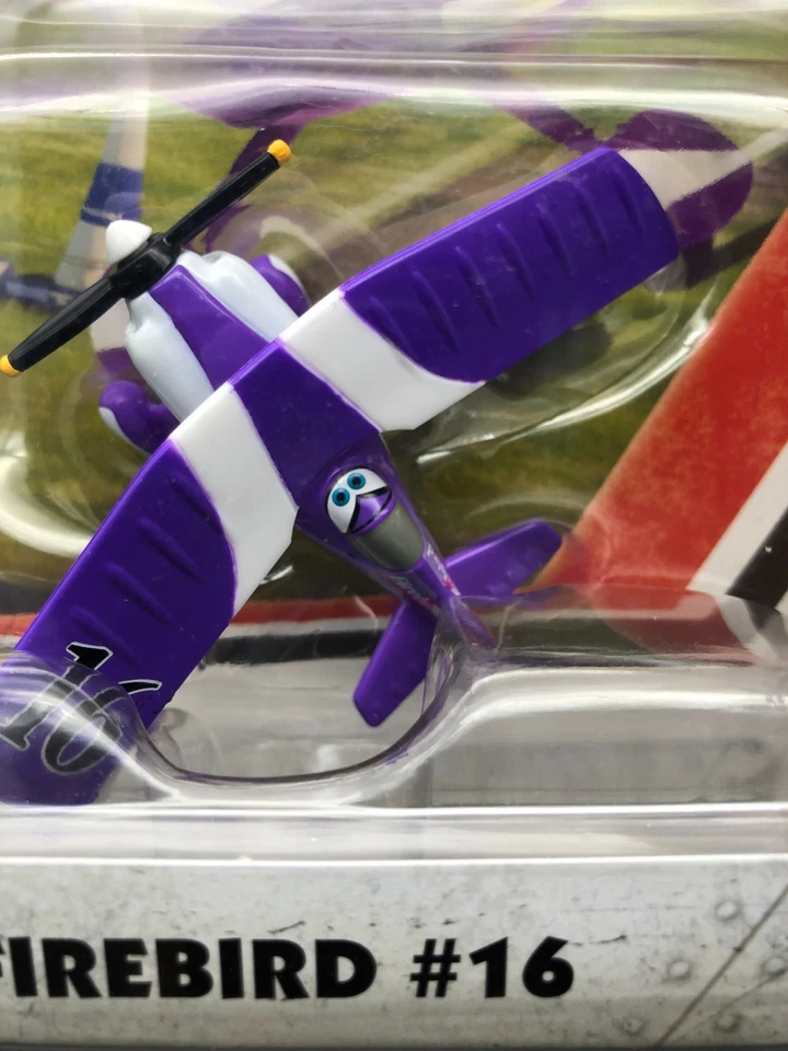 Disney Pixar Planes Firebird Nebraska Trails Purple Racer WAG 1:55 Bi-Plane 2015 - Image 2 of 4