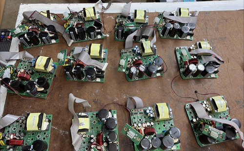 Lot Of 12 K Series Power Supply/Amp PCBs Not Working Use For Parts/Try To Fix