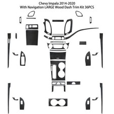 36pcs For Chevrolet Impala 2014-2020 Carbon Fiber Interior Full Kit Cover Trim