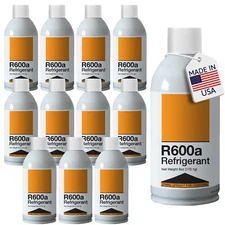Refrigerant R600a Upright Charging Self Sealing Can 6oz - 12 Pack