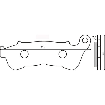 Pair of front brake pads Honda NC 700 D Integra RC62 2012 RMS 225102540