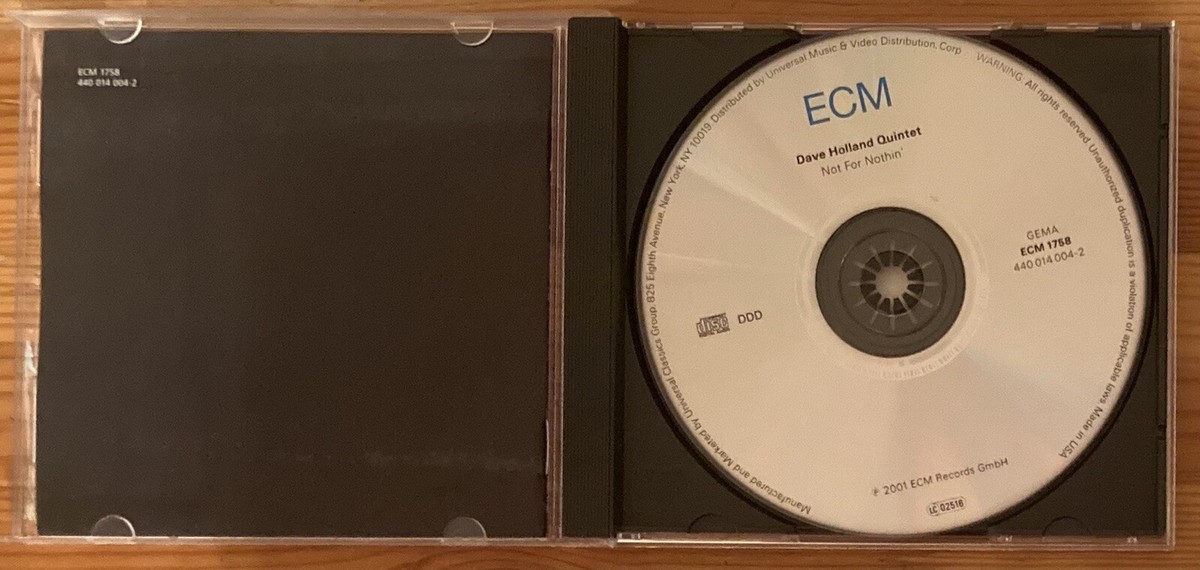 CD Dave Holland Quintet Not For Nothin UCCE1013PROMO ECM