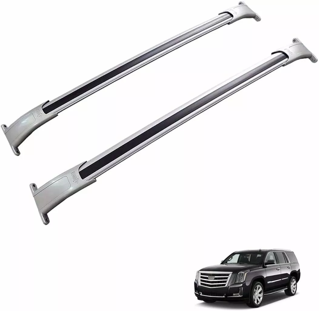 Roof Rack Fits 2015 2020 Cadillac Escalade Cross Bar Crossbars Aluminum Silver