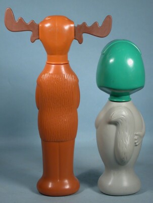 1960s Rocky the Flying Squirrel & Bullwinkle Moose Soaky Figural