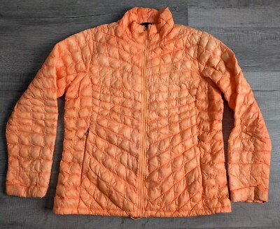 The North Face Women's Thermoball Jacket Insulated Puffer Orange Melon Sz XL