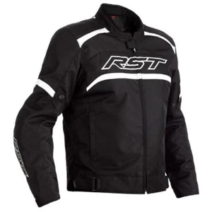 RST Pilot Ce A Textile Motorcytcle Jacket Mens Black White