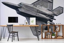 3D F-22 Raptor Aircraft Wallpaper Wall Mural ...