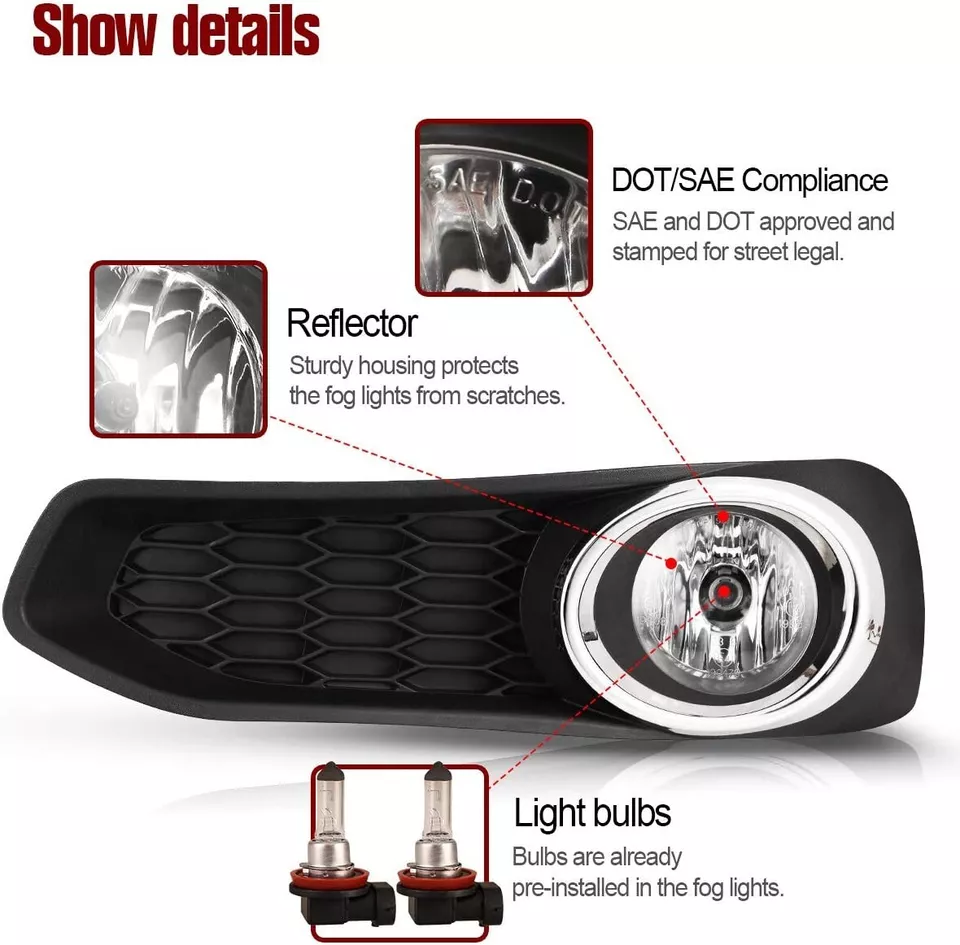 Par de luces antiniebla delanteras para Subaru Legacy 2013-2014 luces de parachoques interruptor de cableado Foto 2 de 4