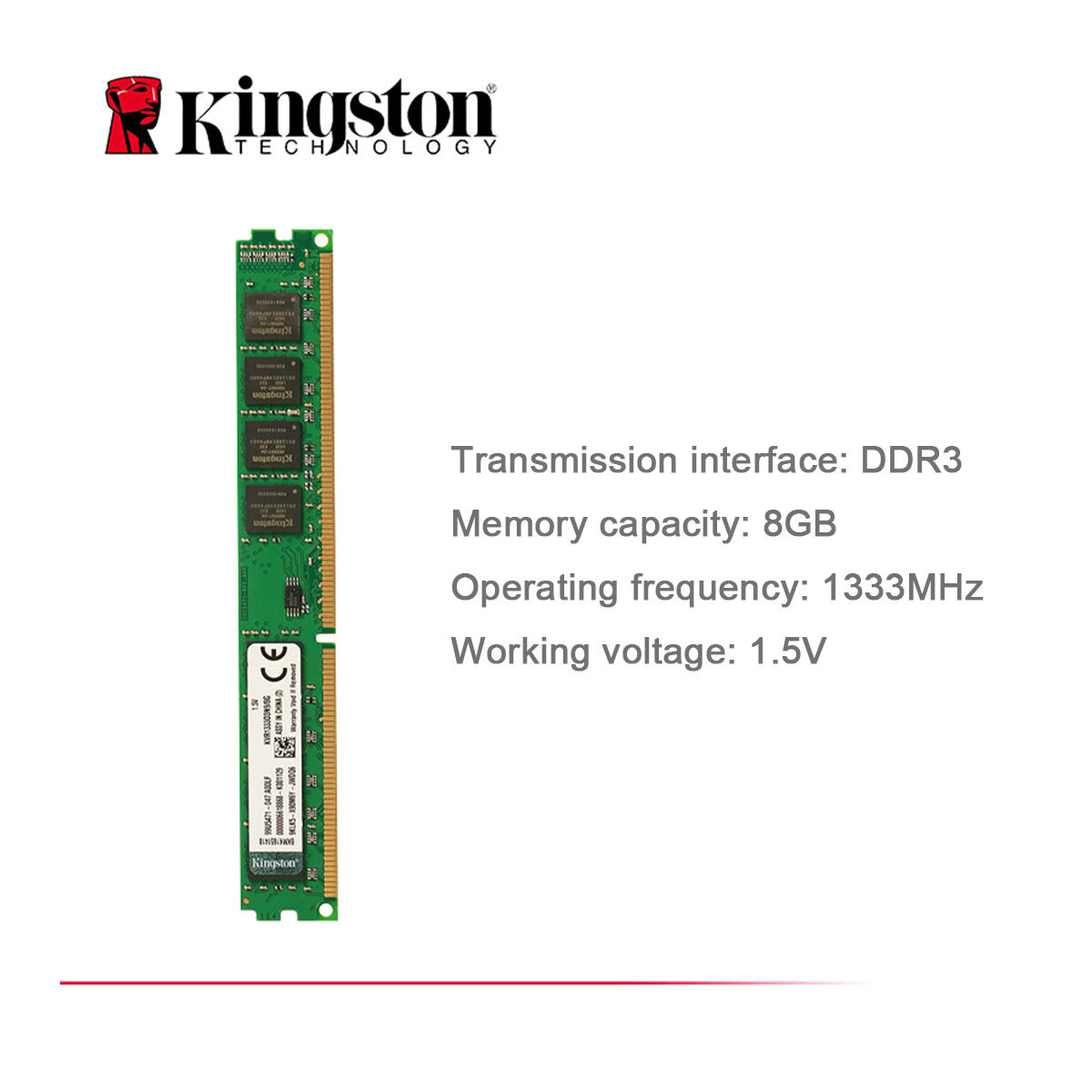 Kingston ValueRAM 8GB Kit 2x 4GB DDR3 1333MHz Desktop Computer Memory RAM 