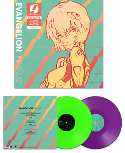 Evangelion Finally Soundtrack Neon Genesis Double Purple Green Vinyl Record NEW - Picture 1 of 1