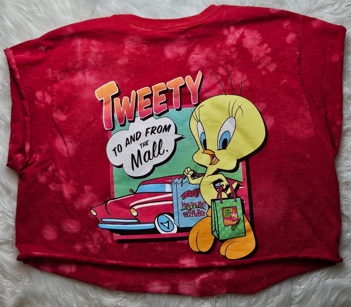 Chemise Crop Top Tweety Bird – Looney Tunes – Vintage 90s Femme Taille 2X