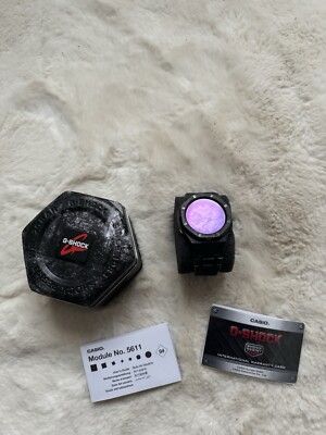 G Shock Casioak lila poliertes Gehäuse schwarz Stahl lila Saphirglas reflektiert