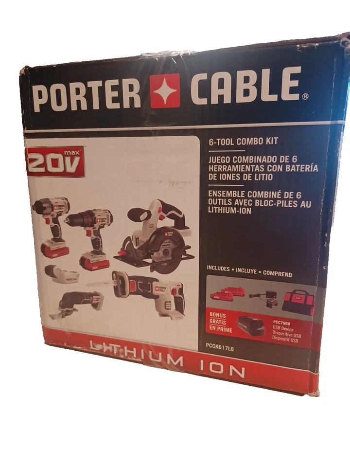 Porter Cable 6- Tool Combo Kit lithium Ion 20 V - Image 2 of 4