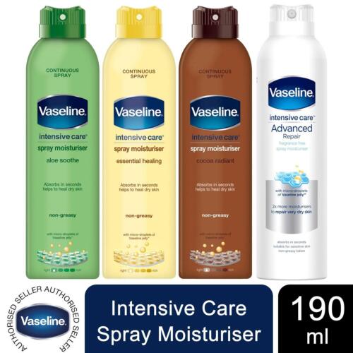 6x 190ml Vaseline Intensivpflege fettfreie Spray Feuchtigkeitscreme für trockene Haut - Bild 1 von 36