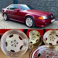 Mercedes Benz Deep Dish 17 Inch Rims Wheels Set4 New Fits 1990 1991 560sec Amg