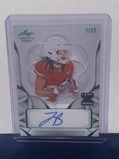 Jonathan Brooks 2024 Leaf Trinity Football Clear Rookie XRC Auto 7/25 Texas