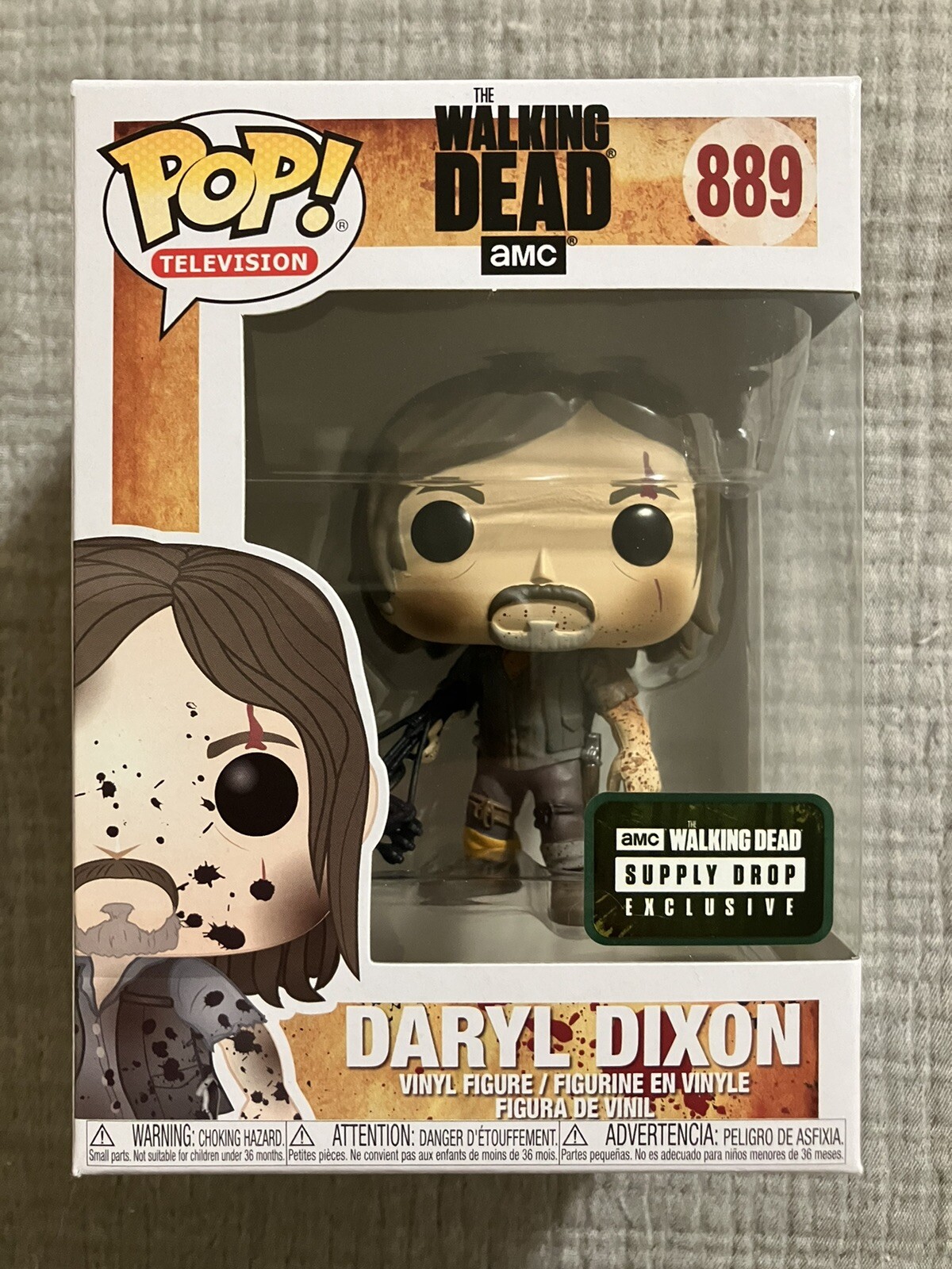 Sale Funko Pop The Walking Dead Daryl Dixon Muddy Amc Supply Drop 889 W/Protector