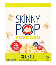 SkinnyPop Gluten-Free Sea Salt Microwave Popcorn, 2.8 oz, 12 Count