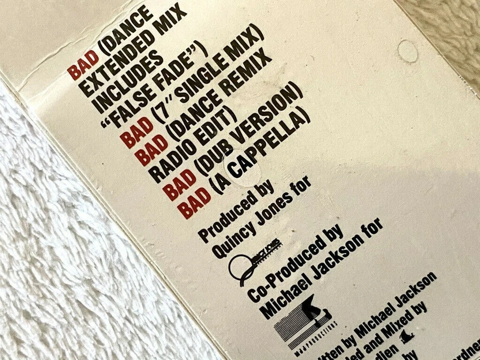 MICHAEL JACKSON BAD LONGBOX CASSETTE K7 TAPE SEALED UNAVAILABLE MUSIC PROMO "S" - Image 4 of 4