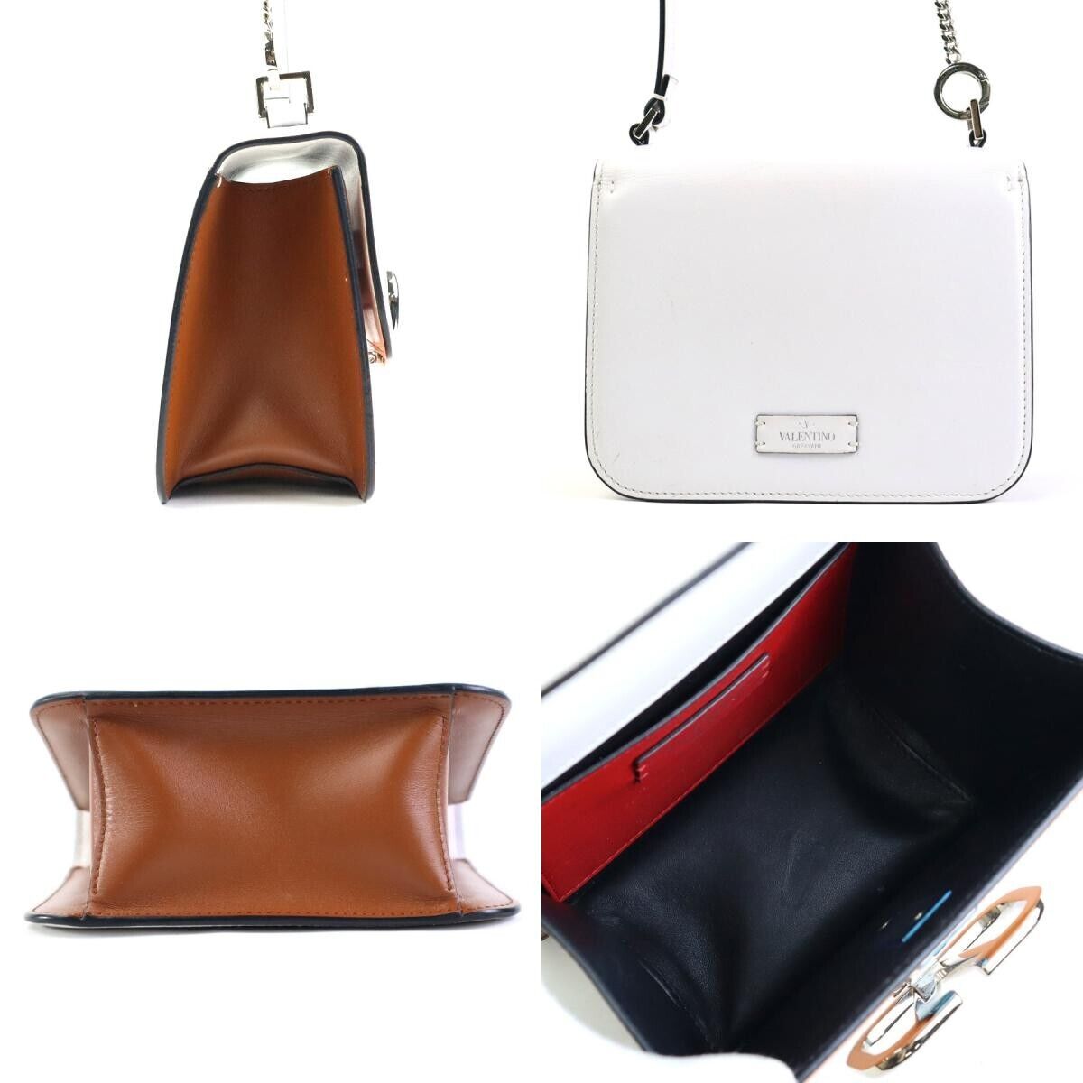 Valentino Garavani Leather V Logo Crossbody Bag White X Valentino Garavani Leather V Logo Crossbody Bag White X