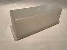 Vintage Tupperware 519-1;  2pound Cheese Butter Keeper Sheer Clear Lid 518-2