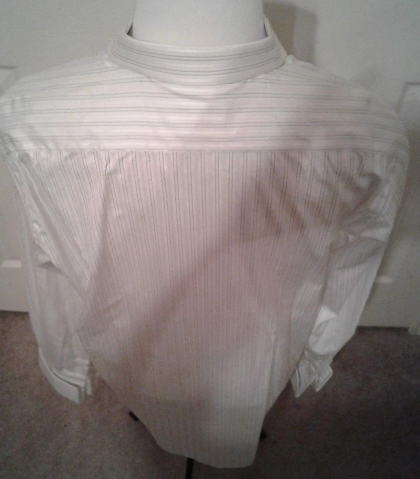  Camisa de vestir de algodón BRIONI hecha a mano en Italia talla 161/2 L SUPER 170S Foto 4 de 4