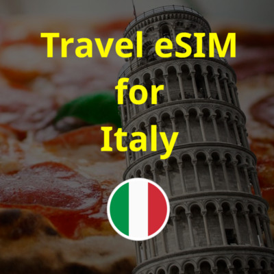 Italy Travel SIM eSIM | 30 Days, 5-20GB | Data Roaming On-the-Go
