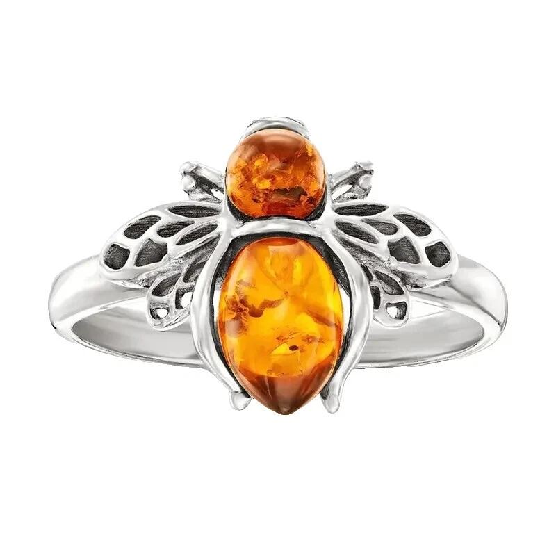 Amber cóctel Anillos de Moda
