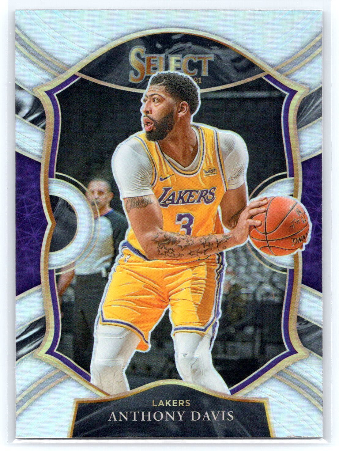 2020-21 Panini Select #45 Anthony Davis Silver Prizms Los Angeles Lakers