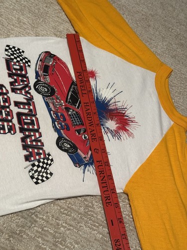 Vintage NOS 80s Kids Daytona 500 NASCAR Racing Tee TShirt Shirt Size M 10-12 - Picture 5 of 7
