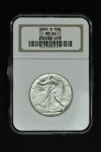 1945 S Walking Liberty Half Dollar - NGC MS64