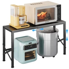 New Expandable Metal Storage Shelves 100LBS Stackable Pantry Heavy Duty Shelving