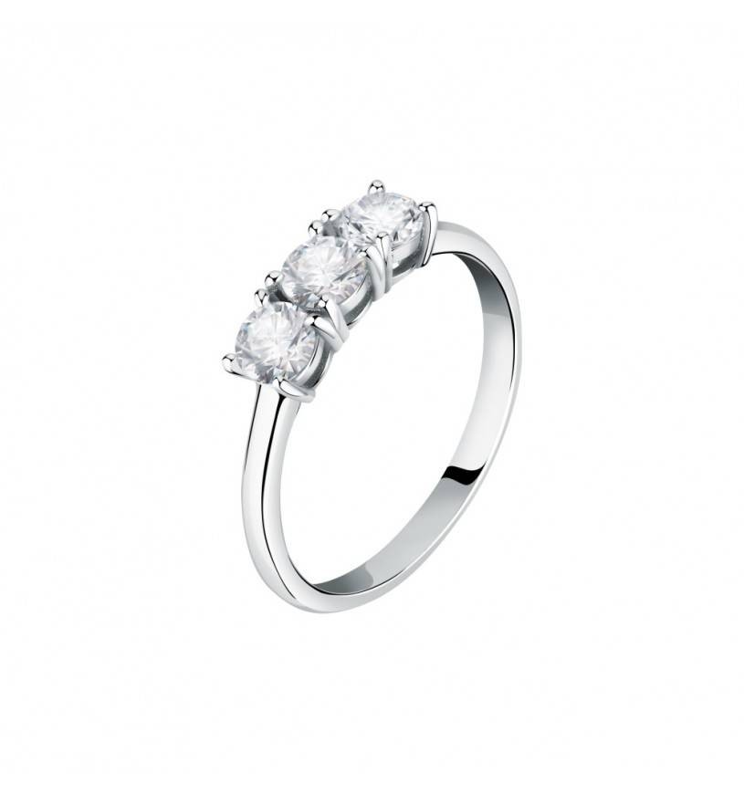 Morellato Tesori SAIW122 Silver Zircon Trilogy Ring 12 14 16 New 18590₽
